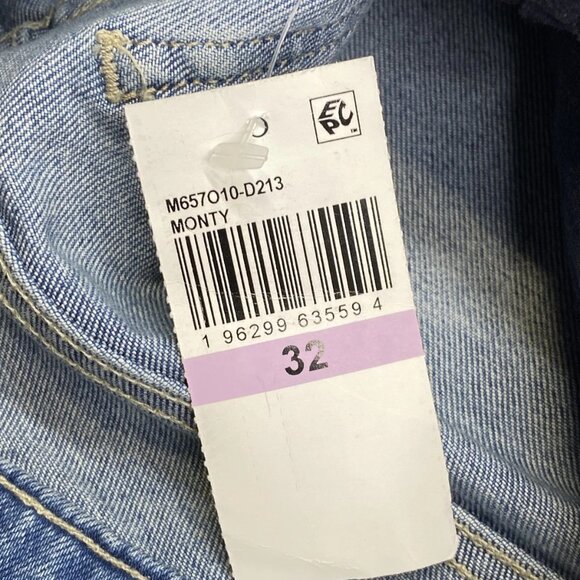 Paige Men’s Monty Straight-Leg Jeans Light Blue Size 32 - Picture 2 of 11